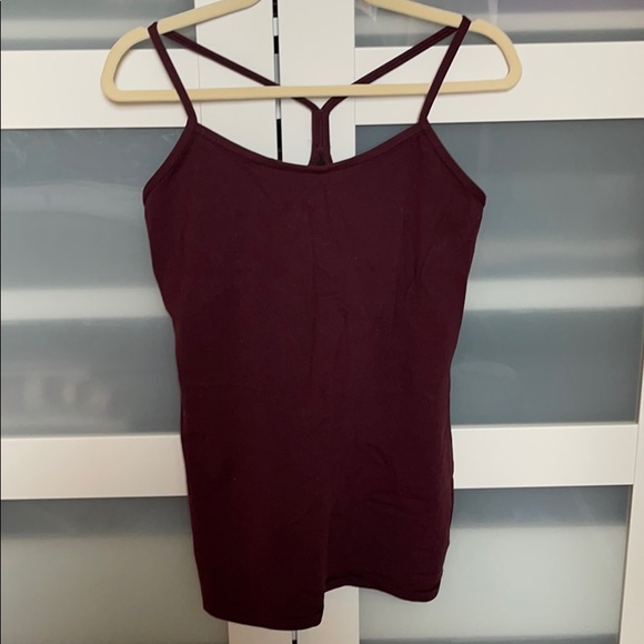 Lulu Lemon Burgundy Power Y Tank Top